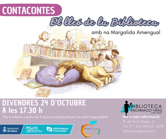 Contacontes El lleó de la biblioteca, amb Margalida Amengual